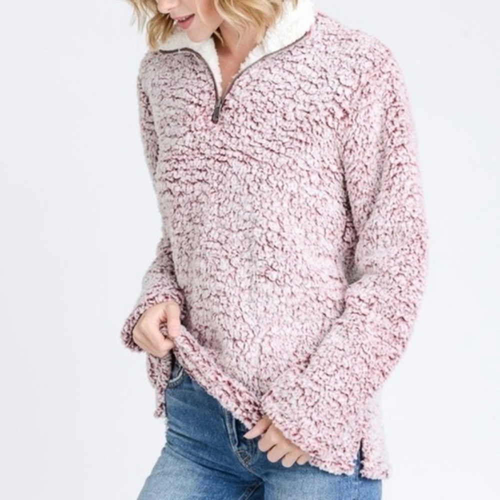 Sherpa 1/4 Zip Pullover Sweater